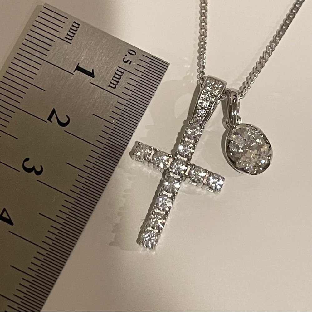 S925 silver cross necklace